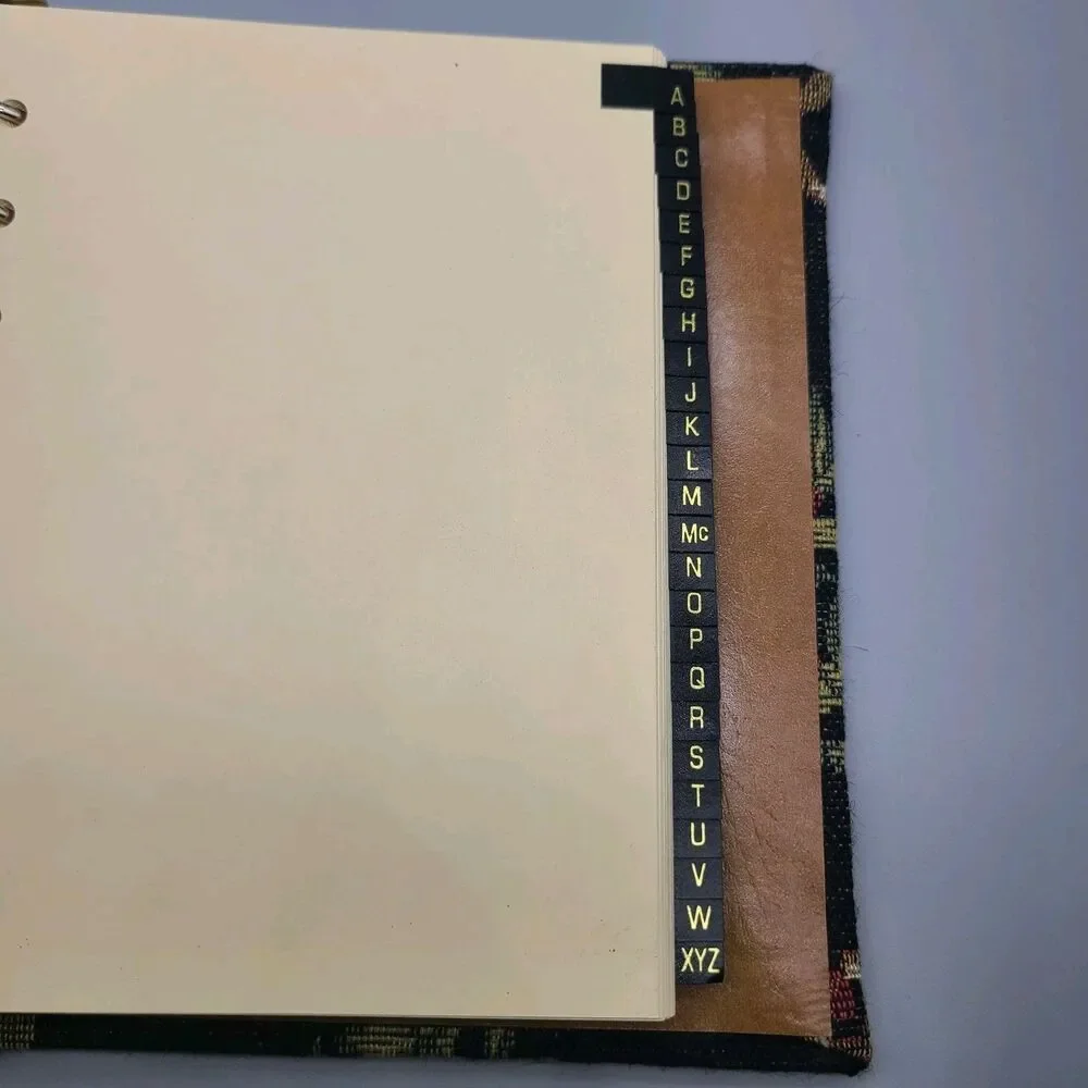Helene Batoff Interiors Notebook Binder black Fabric Monkey tapestry Vintage NEW